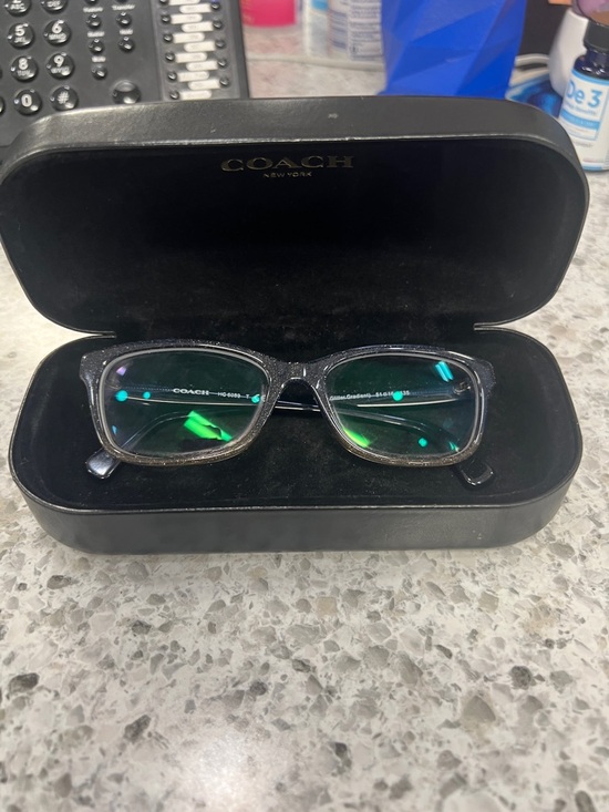 Coach Accessories - Coach Black Glitter Rectangular Eyeglasses